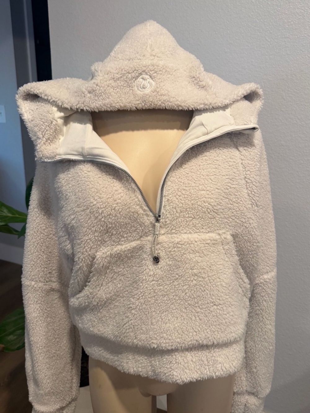 Lululemon Cozy Cream Sherpa Half-Zip Hoodie Jacket